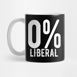 Anti Biden Anti Democrat Anti Liberal Funny Gifts - 0% Liberal Grunge Mug